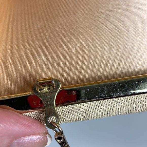 VINTAGE Tapestry Needlepoint Chained Mini Clutch - Picture 14 of 14